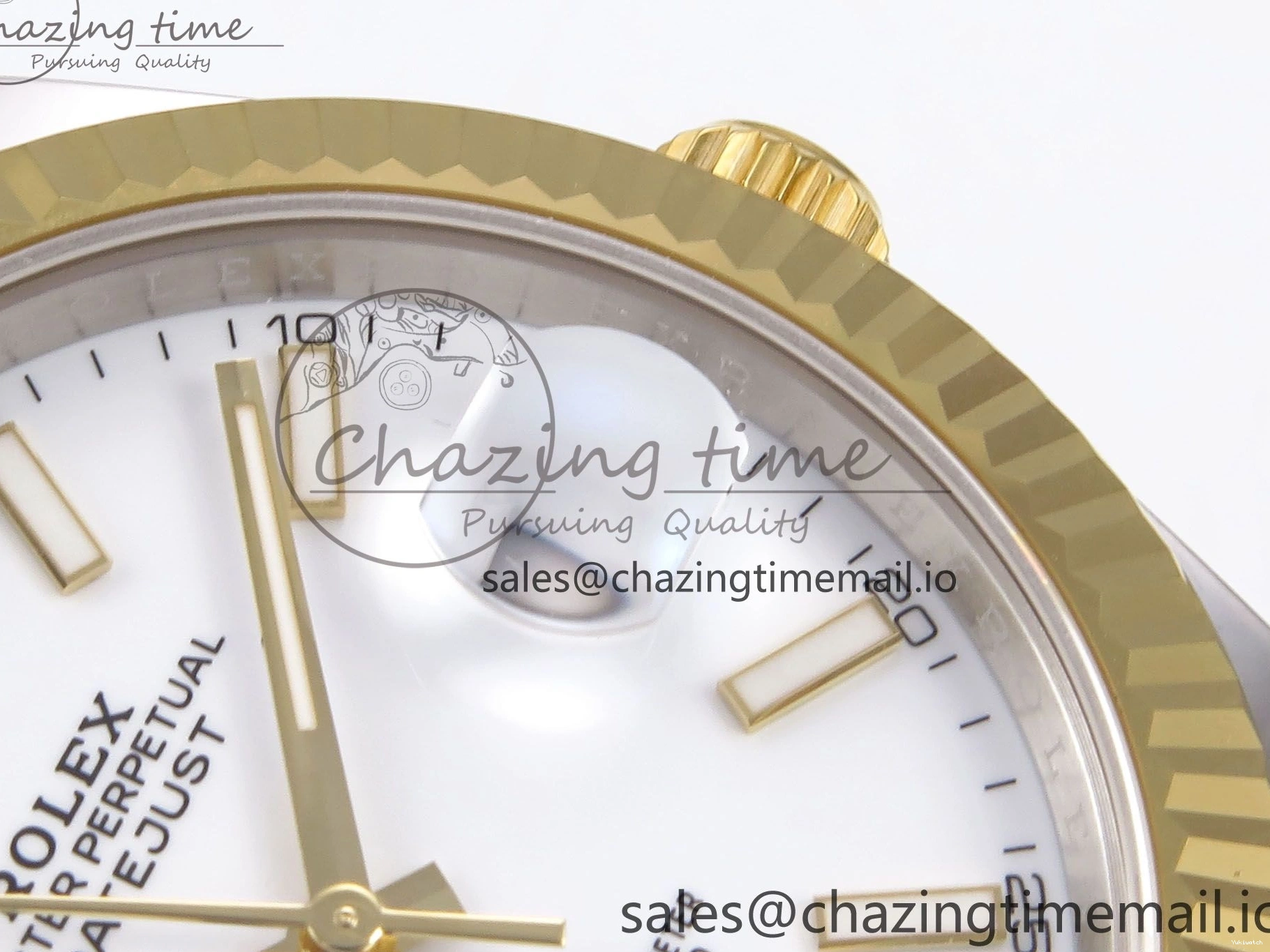 SS Best 41 Bracelet EWEF Stick DateJust Dial Jubilee A3235 White on Edition 126333 YG 0305